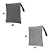 UTOTEBAG 2pcs Wet Dry Bag for Baby Cloth Diapers Wet Bag with Adjustable Handle & 2 Zip Pockets (Reusable, Water-resistant, Washable)