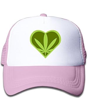 Weed Heart Youth Toddler Mesh Hats Boys and Girl Baseball Trucker Caps