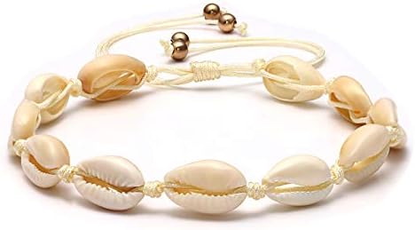 Shell Anklets for Women Boho Natural Cowrie Seashell Beads Ankle Bracelets Handmade Adjustable Summer Foot Jewelry