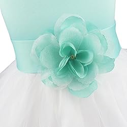 iiniim Girls Petals Tulle Princess Wedding Pageant