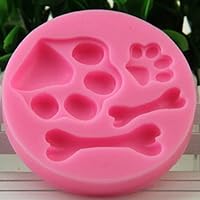 New 1Pcs Pet Paw Dog Cat Bone Paws Print Silicone Moulds 3D Mold Chocolate Sugarcraft Fondant Cake Decorating Decorations Designs Diy Mould Molds Tools