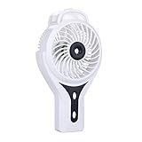 TianNorth Misting Fan Mini USB Handheld Humidifier Mist Water Spray Air Condictioning Moisturizing Fan Portable Face Spray Mist Humidifier White
