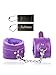 Jiuhexu Adjustable PU Leather Handcuffs Adjustable Soft Wrist Cuffs, Purple