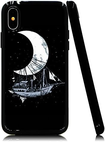 Lartin Moon Ship Soft Flexible Jellybean Gel TPU Case for iPhone XS & iPhone X