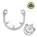 TERNENCE Men's Virginity Lock Belt Male Chastity Cock Cage Anti-Off Ring F002 (Cage Two Dowel pins Distance: 35mm / 1.38 Inches)