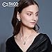 T400 Blue Waterdrop Crystal Pendant Necklace and Stud Earrings Set Birthday Gift for Women