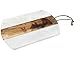 Alchemade White Marble And Wood Cutting Board - Farmhouse Decorative Serving Platter, Charcuterie Board, For The Kitchen, Parties, Events, And Everyday Use