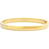 Edforce Stainless Steel Women's Stackable Bangle Bracelet Hinged Oval-Shape