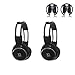 Car Headphone,XINDA 2 Packs Double Channel Wireless Infrared Car Headset Foldable Vechile IR Headphones for in-Car TV DVD Video