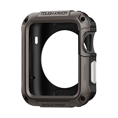 Spigen Tough Armor Designed for Apple Watch Case and Built in Screen Protector for 42mm Series 1 (2015) - Gunmetal