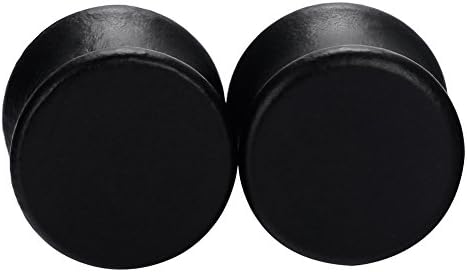 PHD LTD Round Black 1Pairs/2Pairs Hollow Log Wood Puncture Double Flared Flesh Ear Plugs Tunnels Expander Body Piercing Set Gauge 0g-1"