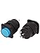 uxcell DC 3V Blue LED Light SPST NO 4-Pin 16mm Thread Push Button Switch 5pcs