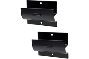 Tetra-Teknica GMH-01-2P 4-in Steel Wall Mount Ladder and Wheelbarrow Hanger, Matte Black, Pack of 2