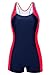 beautyin Womens One Piece Boyshort Sports Swimsuit Racerback Swim Suit Tag 38, Size 4 US, Red