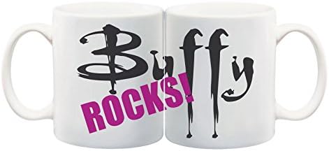 Buffy the vampire slayer coffee mug with print Buffy Rocks fan mug