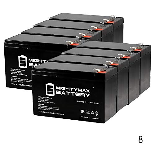 Mighty Max Battery 12V 9Ah Battery Replacement for Clary Corporation UPS11251GR - 8 Pack Brand Product
