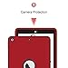 Hocase Compatible with iPad 5th/6th Generation Case, High-Impact Shock Absorbent Dual Layer Silicone+Hard PC Bumper Protective Case - Red/Black