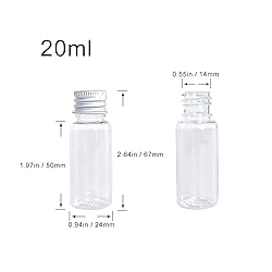 Plastic Bottle with Aluminum Screw Cap 20ml Plug