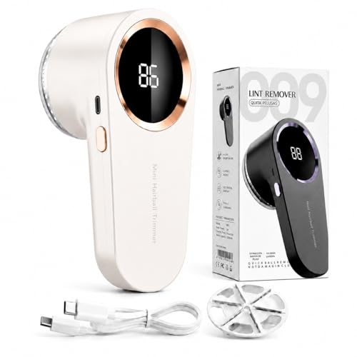 Rechargeable Electric Lint Remover – Lint and Pillar Remover for Clothes, Sofas and Blankets – Portable Machine with USB, Precision Blades