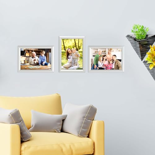 DISPLAY SALES A4 Silver Snap Frames | Set of 10 Clip Frames Profile 25mm | Poster Holder and Certificate Holders | Ideal for Offices, Shops, Restaurants and Events
