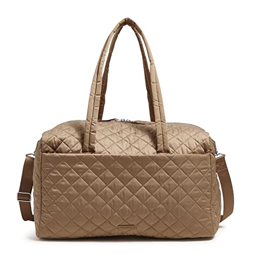 Vera Bradley Women's Performance Twill Large Travel Duffle Bag, Meadowlark Tan,…