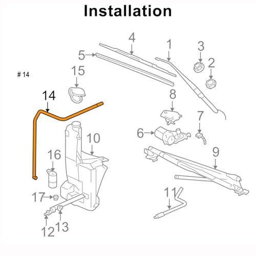 Front Windshield Washer Hose line Fit for GM 924-251 924251 12487672 photo 11