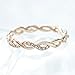 Barogirl Twist Ring Engagement Ring Wedding Bands Rose Gold Rings Jewelry for Women and Lovers YR905(8)