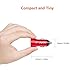 Alxum Portable Aluminum Alloy Dual Port Car Charger (Red) with 4.8A Output for Iphone 8/iPad/Samsung S8/S8+ and More