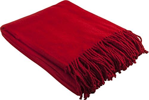 Aus Vio Luxury Silk Throw, Red, 50" x 62"