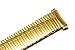 Speidel 15-18mm Gold Stainless Steel Flex Expansion Watch Band Strap Curved Ends About 6.4 iInches Long