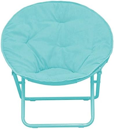 American Kids Solid Faux-Fur Saucer Chair (Teal)