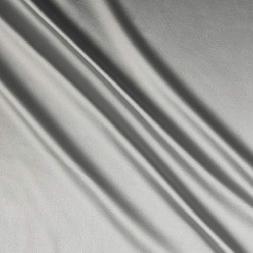 Monaco Stretch Duchess Satin Silver, Fabric by the Yard
