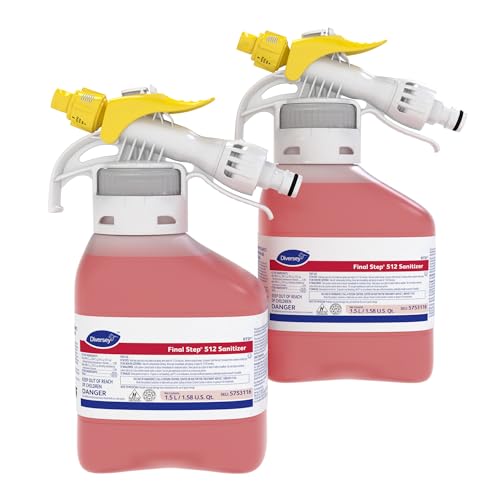 Diversey 5753116 Final Step 512 Sanitizer, Concentrated No Rinse Food Contact Kitchen Sanitizer, Ready-to-Dispense (RTD), 1.5-Liter (Pack of 2)