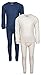 'Snozu Boys 2-Pack Thermal Warm Underwear Top and Pant Set, Navy/Natural, Size 10/12'