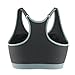 Encounter Womens High Impact Strech Racerback Push up Padded Strap Yoga Sports Bra(Grey,M)