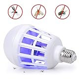 Bug Zappers Light Bulb, 2 in 1 Mosquito Killer Lamp, Electronic Insect Killer Fly Killer, Built in Insect Trap, Fits 110V E26/E27 Light Bulb Socket, Suit for Indoor Outdoor Porch Patio Backyard