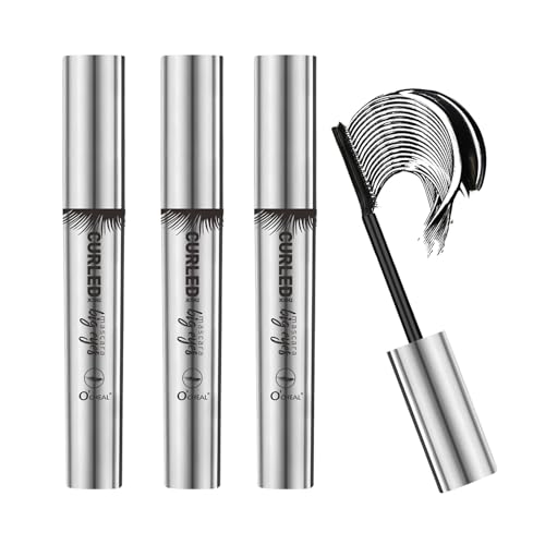 O'CHEAL 3PCS Black 4D Telescopic Mascara Waterproof, Increase Volume And Length, Curling, Quick-Drying, Smudge-Proof, No Clumping Makeup, Vegan&Cruelty-Free, Long-Lasting Eyelashes Cosmetics for Women