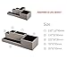Vlando VPACK Desk Organizer - Office Desktop Leatherette 5-Compartment Pen Card Gadget Holder Stationery Storage Box for Pen, Pencil, Scissors, Name Card (Pebble Grey)
