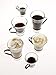 Bormioli Rocco Ypsilon 7.5 oz Cappuccino Cup With Stainless Steel Handle, Set of 4, Gift Boxed