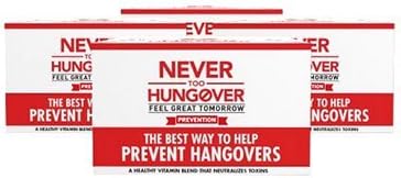 Never Too Hungover Master Case - Hangover Prevention Drink (24 Pack - 3.4 Oz Bottles) by Never Too Hungover