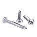 eBoot Wood Screws Stainless Steel Pan Head Screws Phillips Drive Self-Drilling Screws, 3 Sizes, 150 Pieces