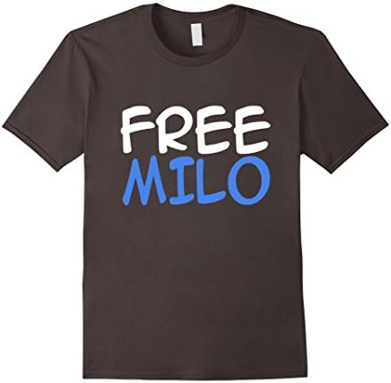 Men's Milo Yiannopoulos Free Speech T Shirt, Free Milo Small Asphalt