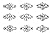 ALIMITOPIA 40pcs Filigree Flower Plate Charms,Hollowed-out Rhombic Pendant Connector for DIY Jewelry Making Wrapping Accessories (Antique Silver Tone)