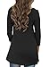 Jouica Women's Long Sleeve Casual Scoop Neck Button Side Shirt Blouse Tunic Top