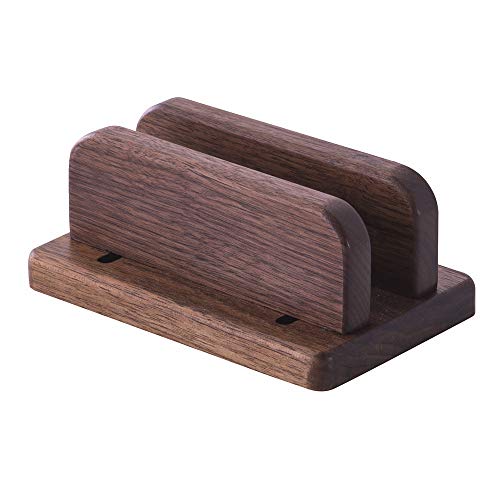 Vertical Laptop Stand for Desk Office Organizer Rack – Desktop Holder with Adjustable Dock – Compatible with MacBook Air/Pro Surface Pro Samsung Notebooks Natural Wood(LTKD-1-US-BR)