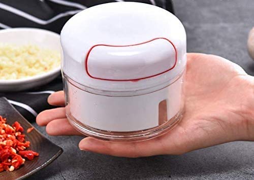 lozafot Food chopper and manual food processor-mini garlic crusher meat pepper vegetable slicer and dicing machine-cut fruit/nuts/herbs/onions/salad/pesto/vegetable puree/milkshake