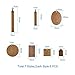 PandaHall Elite 42 Pcs 7 Styles Brass Flat Blank Stamping Tag Pendants Charms for Necklace Bracelet Jewelry DIY Craft Making Antique Bronze