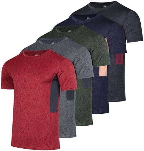 Men's Quick Dry Fit Dri-Fit Short Sleeve Active Wear Training