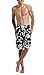 DESTTY Men's Quick Dry Beach Board Shorts Printed Swim Trunks Floral Casual Swim Shorts with Pockets