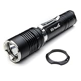 ThorFire VG10 Tactical Flashlight LED Torch Light 4 Modes 0.5 - 847 Lumen Use 18650 or CR123A Batteries for Camping Cycling Hiking Hunting (Flashlight ONLY)